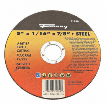 Image of item: Cut-Off Wheel metal 5"x1/16"x7/8"